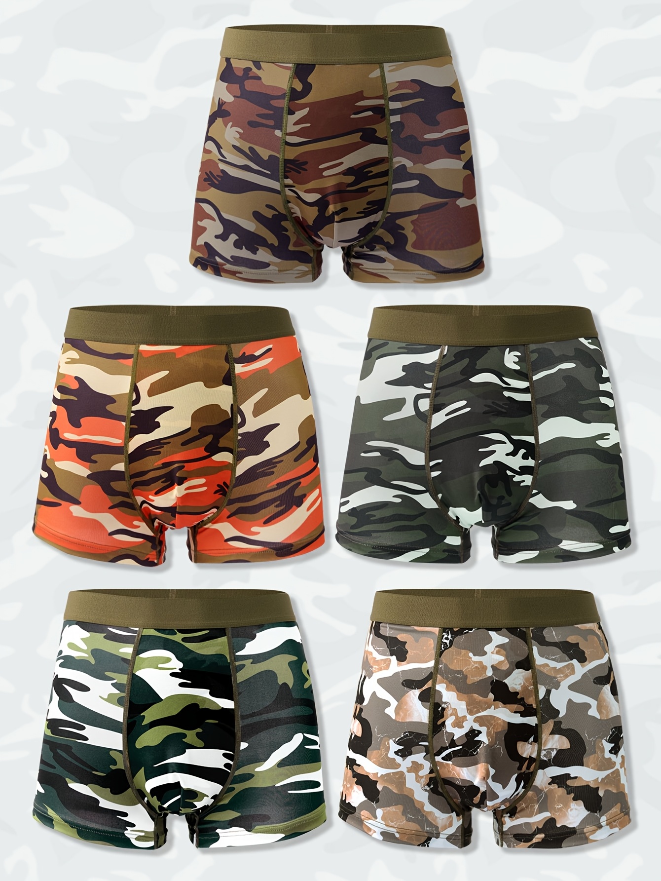'Men Camouflage Print Boxer Briefs | High Elastic Breathable Sports Underwear Manufacturer | Factory Direct B2B Supply' -