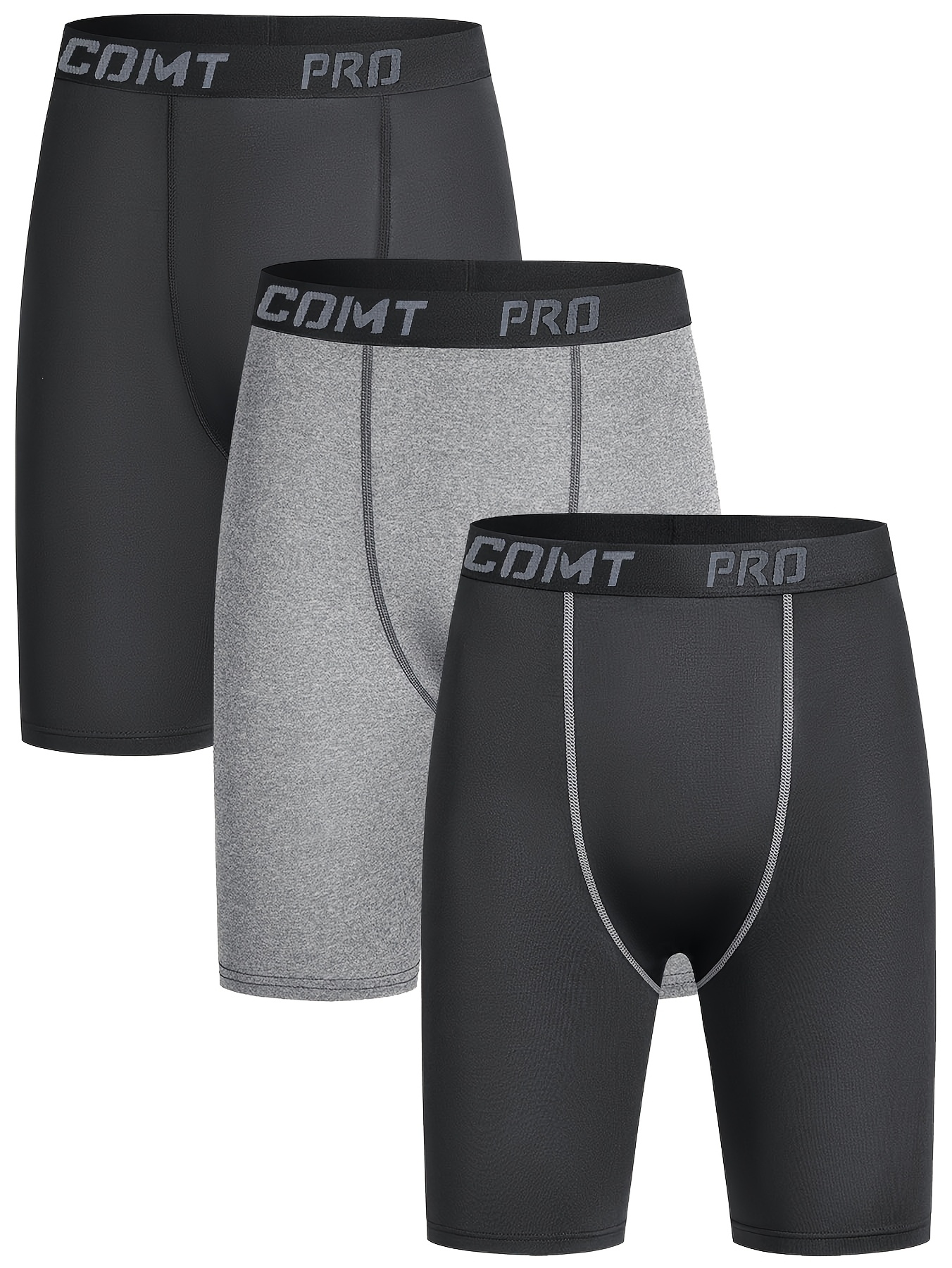 Men Quick Dry Sports Boxer Briefs | Long Leg Compression Running Underwear OEM Manufacturer -