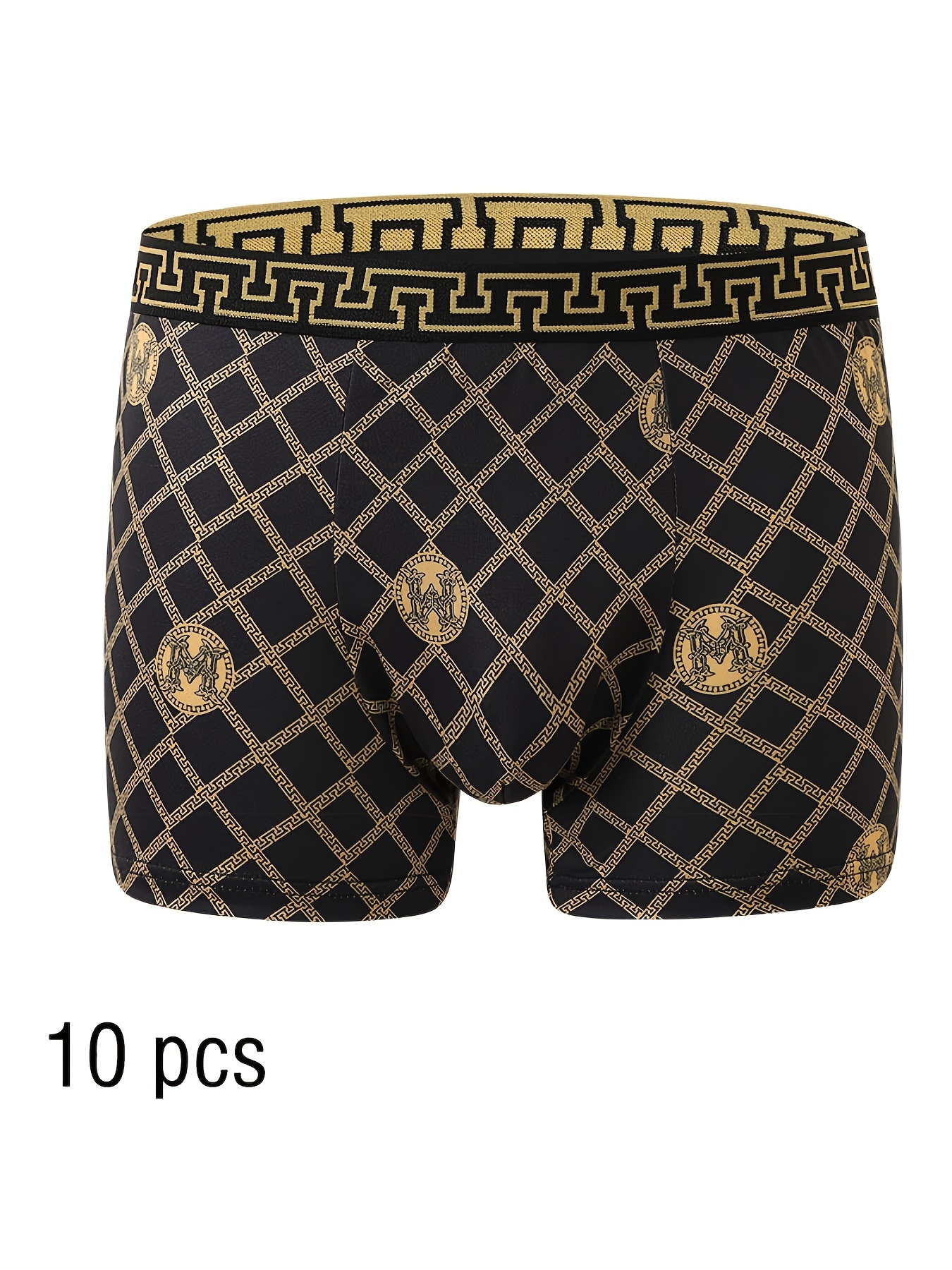 Men Black Gold Premium Boxer Briefs Breathable Soft Quick Dry Underwear | OEM Manufacturer B2B Cross-Border Supplier