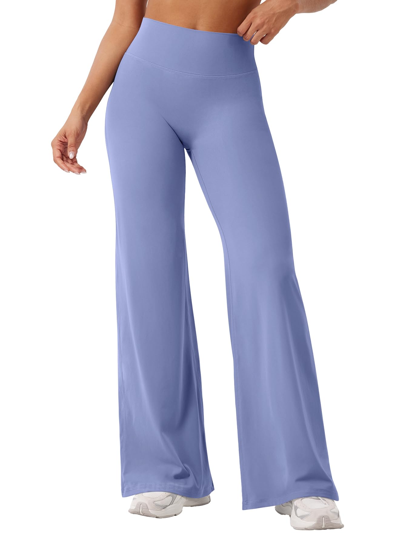 Women's High Waist Seamless Straight Leg Yoga Pants No Front Seam Long Length Workout Leggings