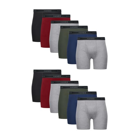 Men's Bamboo Cooling Boxer Briefs Ultra Breathable No Riding Up Comfort Waistband -