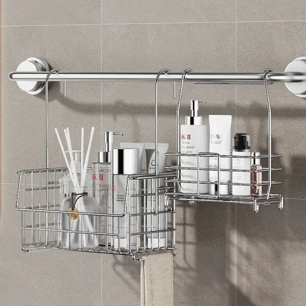 Stainless steel bathroom hanging basket