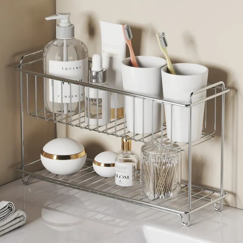2-Tier Dish Drying Rack with Drainboard