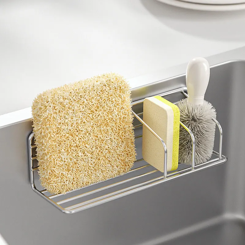 Wall-Mounted Kitchen Spice Rack with Hooks